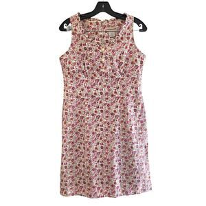 Y2K Expressions ditsy floral 100% Cotton Sheath dress 8/10